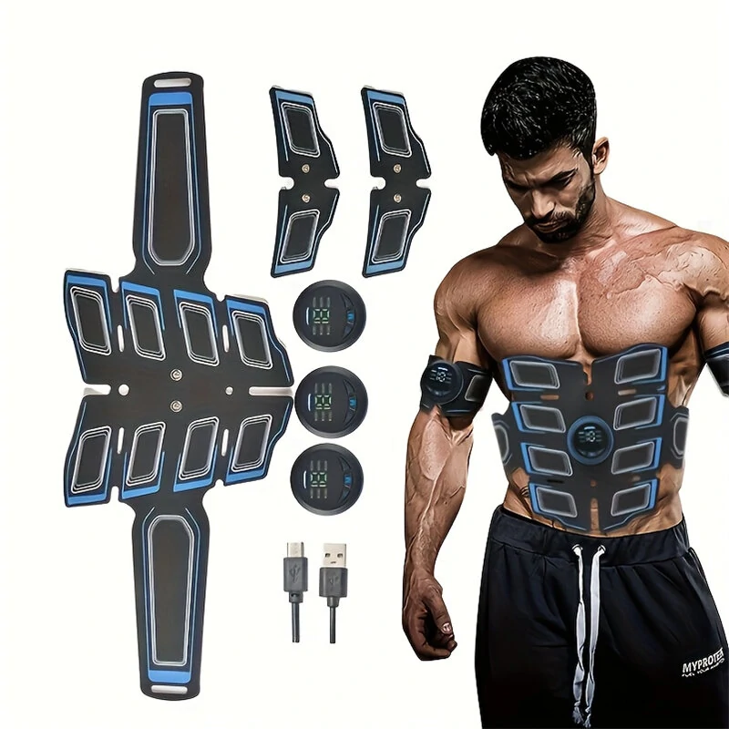 EMS Muscle Stimulator Abdominal Shaping Belt Muscle Exercise Instrument Abdominal Muscle Patch Fitness Equipment for Men Women's Abdominal Arm Leg Home Office Exercise (image for) EMS Muscle Stimulator Abdominal Shaping Belt Muscle Exercise Instrument Abdominal Muscle Patch Fitness Equipment for Men Women's Abdominal Arm Leg Home Office Exercise