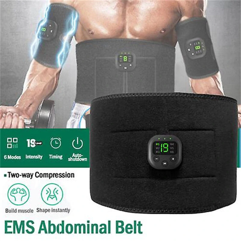 (image for) Ems Muscle Stimulator Unisex 6 Massage Modes Abdominal Pulse Trainer Portable Electric Smart Fitness Equipment