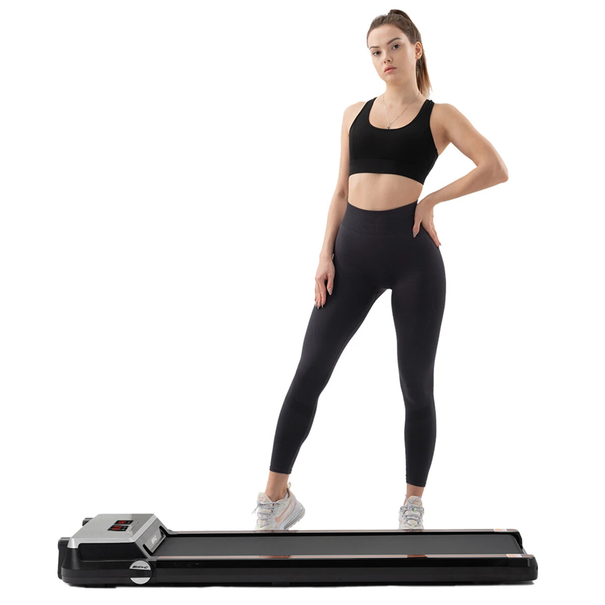 (image for) [USA Direct] FYC JK30F-9 Under Desk Treadmill 2.5HP Power Motor 6km/h Max Speed 100KG Weigh Capacity APP Control bluetooth Music LED Display Installation-free Running Fitness for Home Gym Wor