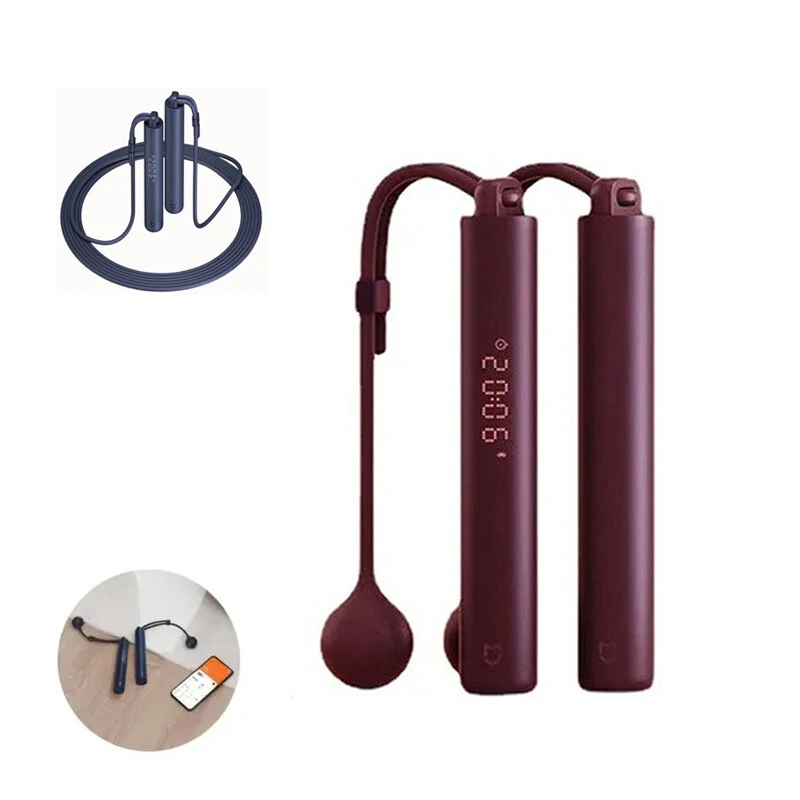 (image for) Xiaomi Mijia Smart Electric Skipping Rope Real-time Training Guidance Accurate Fitness Data Recording Matrix Screen Display App Connection Happy Efficient Exercise Cordless and Rope Jump Rope