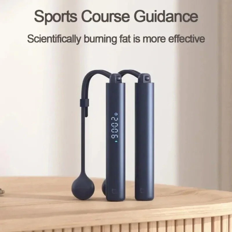 (image for) Xiaomi Mijia Smart Electric Skipping Rope Real-time Training Guidance Accurate Fitness Data Recording Matrix Screen Display App Connection Happy Efficient Exercise Cordless and Rope Jump Rope