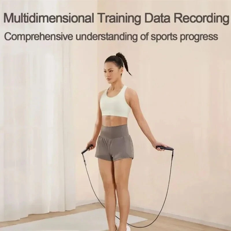 (image for) Xiaomi Mijia Smart Electric Skipping Rope Real-time Training Guidance Accurate Fitness Data Recording Matrix Screen Display App Connection Happy Efficient Exercise Cordless and Rope Jump Rope